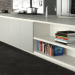 Modern kitchen with Island in Caesarstone