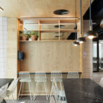 Nordic commercial kitchen in Caesarstone 5100