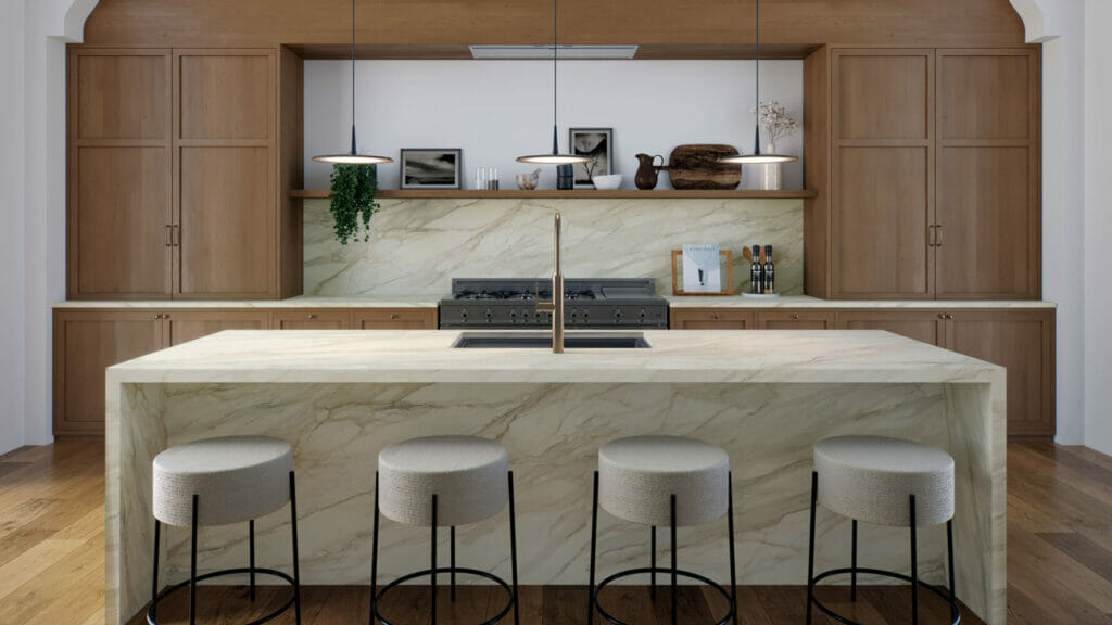 Caesarstone at IDS, new multi-material collection featuring Porcelain and natural stone