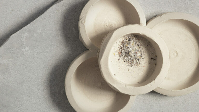 Caesarstone mineral collection bowl of minerals