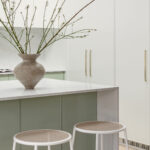 Caesarstone Lunar Frost and 507 Marbannova in Level Built_SummerHill project with nordic kitchen with island