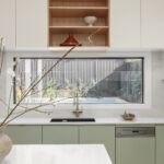 Caesarstone Lunar Frost and 507 Marbannova in Level Built_SummerHill project with nordic kitchen with island