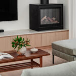 Caesarstone Lunar Frost and 507 Marbannova in Level Built_SummerHill project with modern livingroom