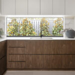 Caesarstoen 5132 Celestial Sky surfaces in project with Developer/Contractor Carlisle Homes - Modern kitchen and bathroom
