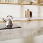 Caesarstone 5132 Celestial Sky Modern kitchen with island